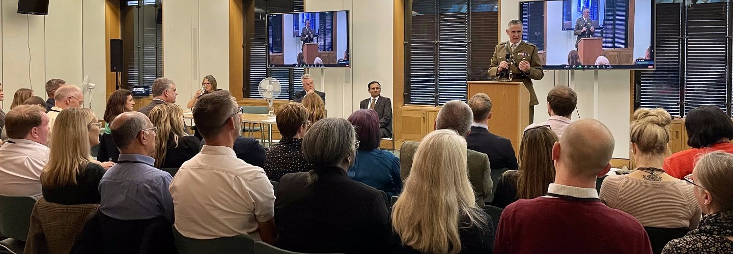 Major Dr Pat Burgess MBE talking to the APPG on Mindfulness at UK Parliament on 18th October 2022.