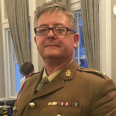 Anthony McGrath in an army uniform