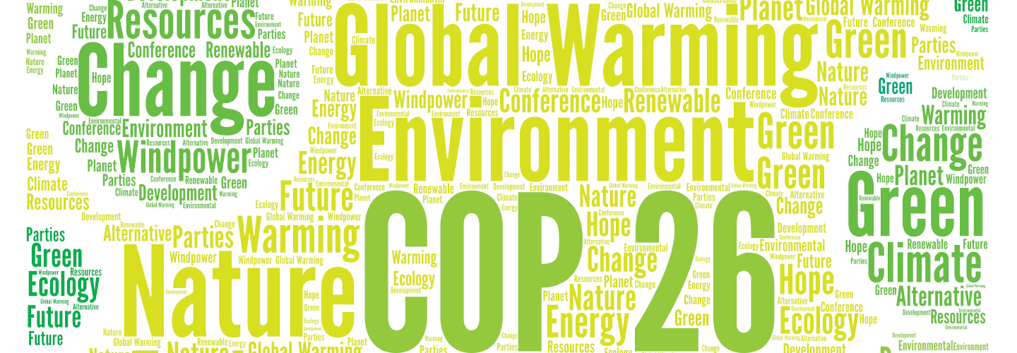 A montage of environmentalist buzzwords