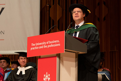 Professor Andre Spicer delivers his Graduation speech