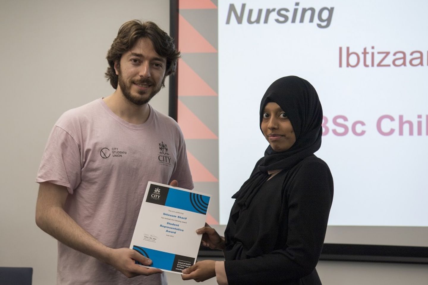 Ibtizaam Sharif, Student Representative Award