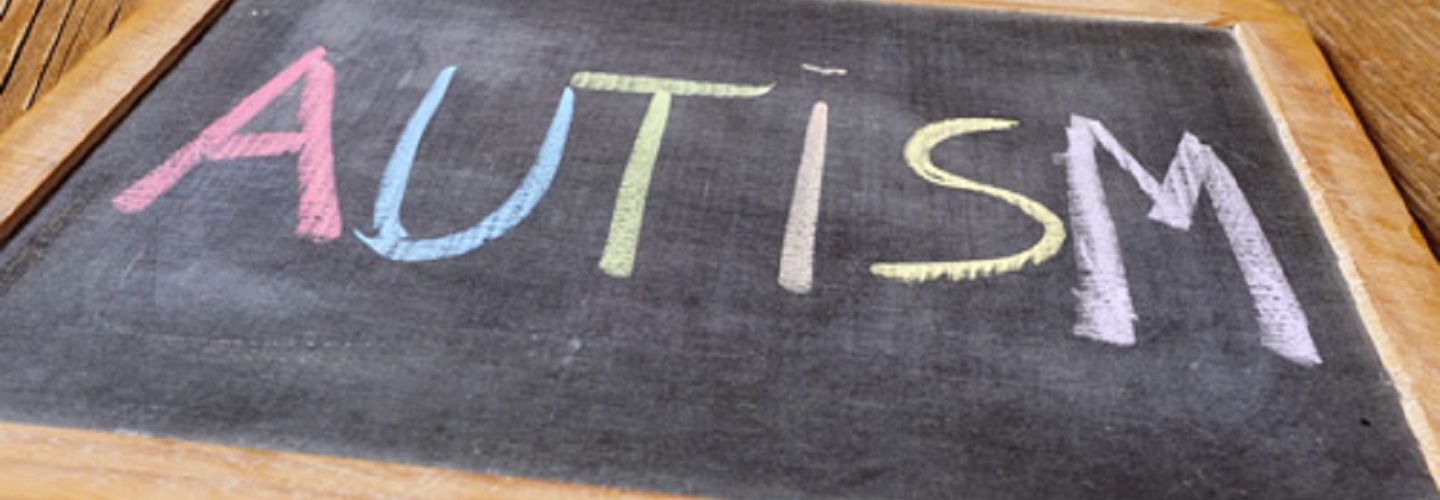 blackboard with word, 'autism' chalked on it