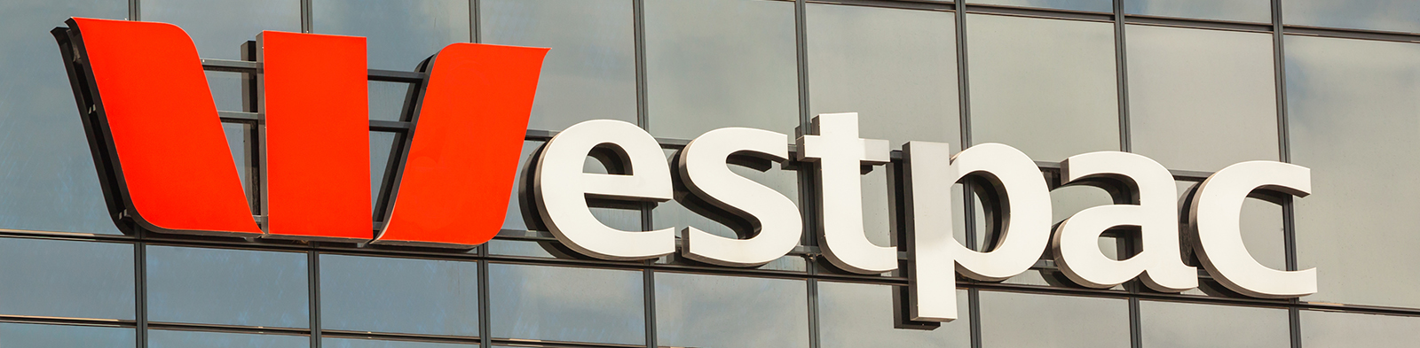 Westpac logo on outside of building