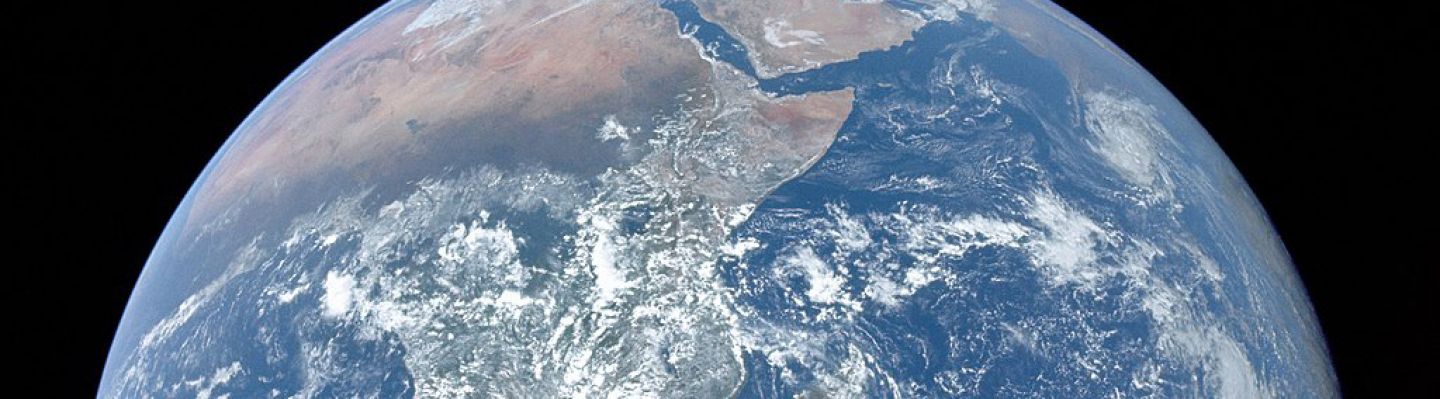 Earth satellite image banner