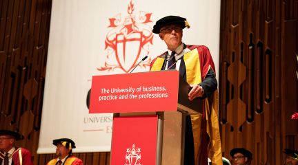 Vice Admiral Duncan Potts receives Honorary Doctorate of Science from City
