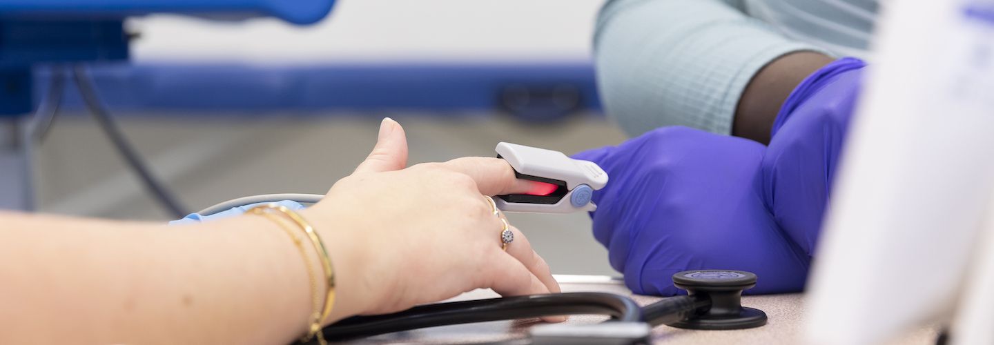 Blood pressure measurement via finger