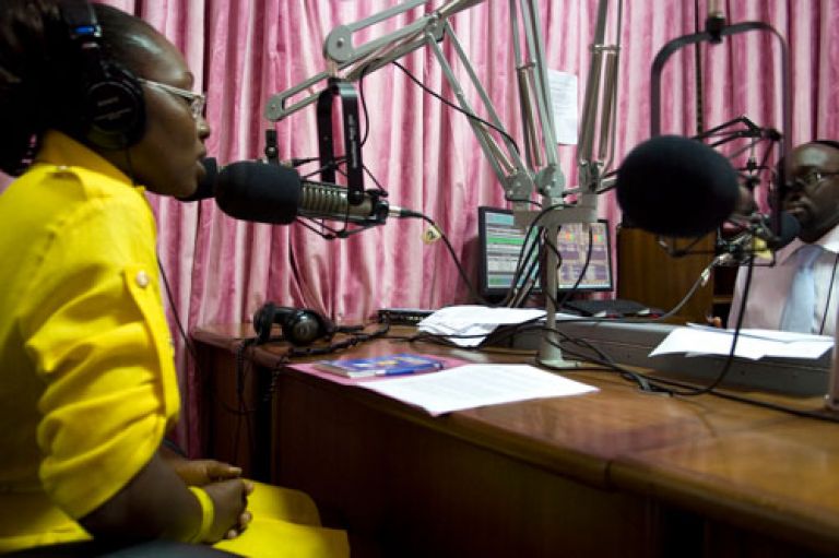 Ghanaian radio studio