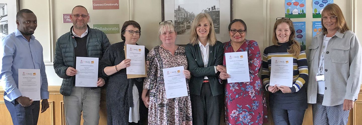 Essex cohort of care leaders with their completion certificates.