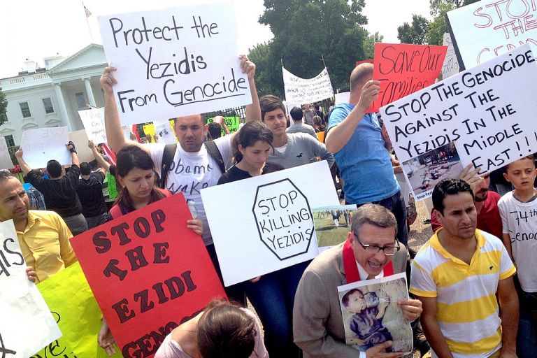  Yezidi Demonstration WhiteHouse thumb