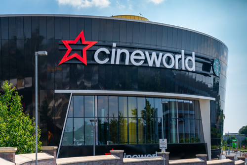Front of a Cineworld cinema