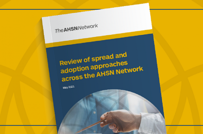 Front cover of new report by the AHSN in collaboration with City's Centre for Healthcare Innovation Research