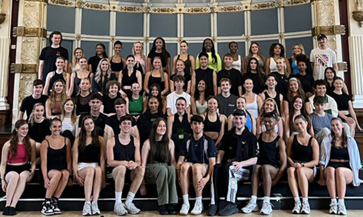 A group photo of the Urdang students