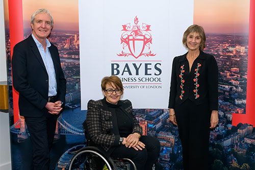 My career wouldn’t exist without volunteers, Baroness Tanni Grey-Thompson tells Bayes audience