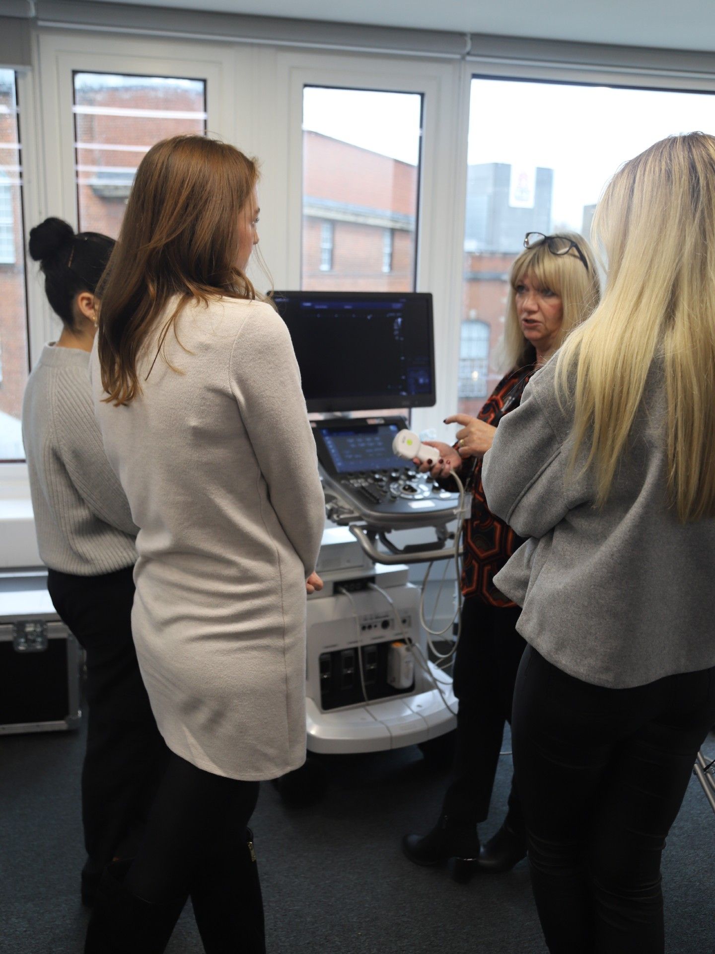 Ultrasound demo with students