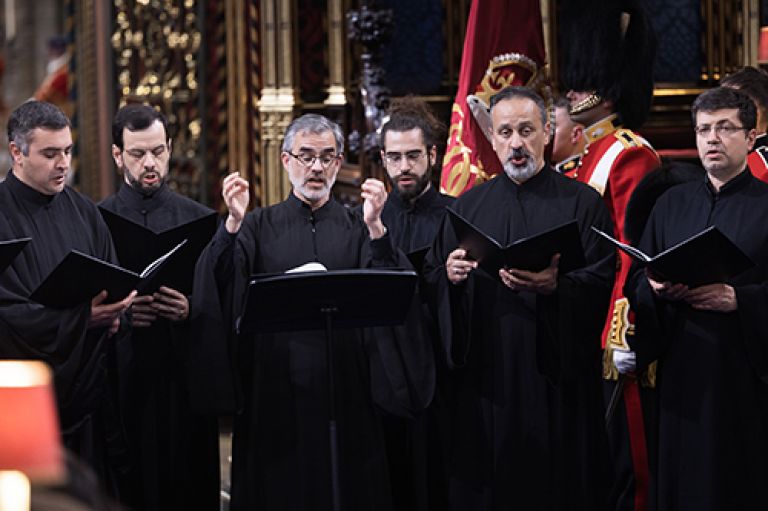 Byzantine Chant Ensemble in rehearsal for the Coronation